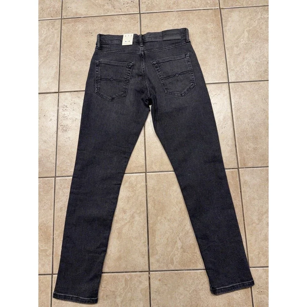 Lucky Brand Jeans Mens 28x30 Black Fade 412 Athletic Slim Straight Stretch NEW